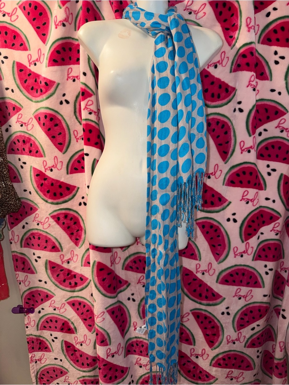 💙 Apt. 9 Polka Dot Fringe Scarf